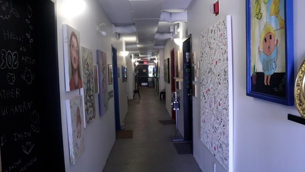 Hallway of the nvrlnd studios