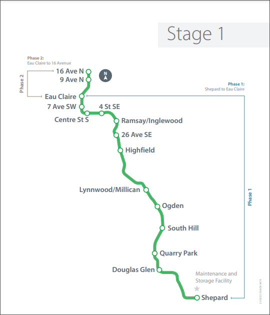 Green Line Phase 2 map