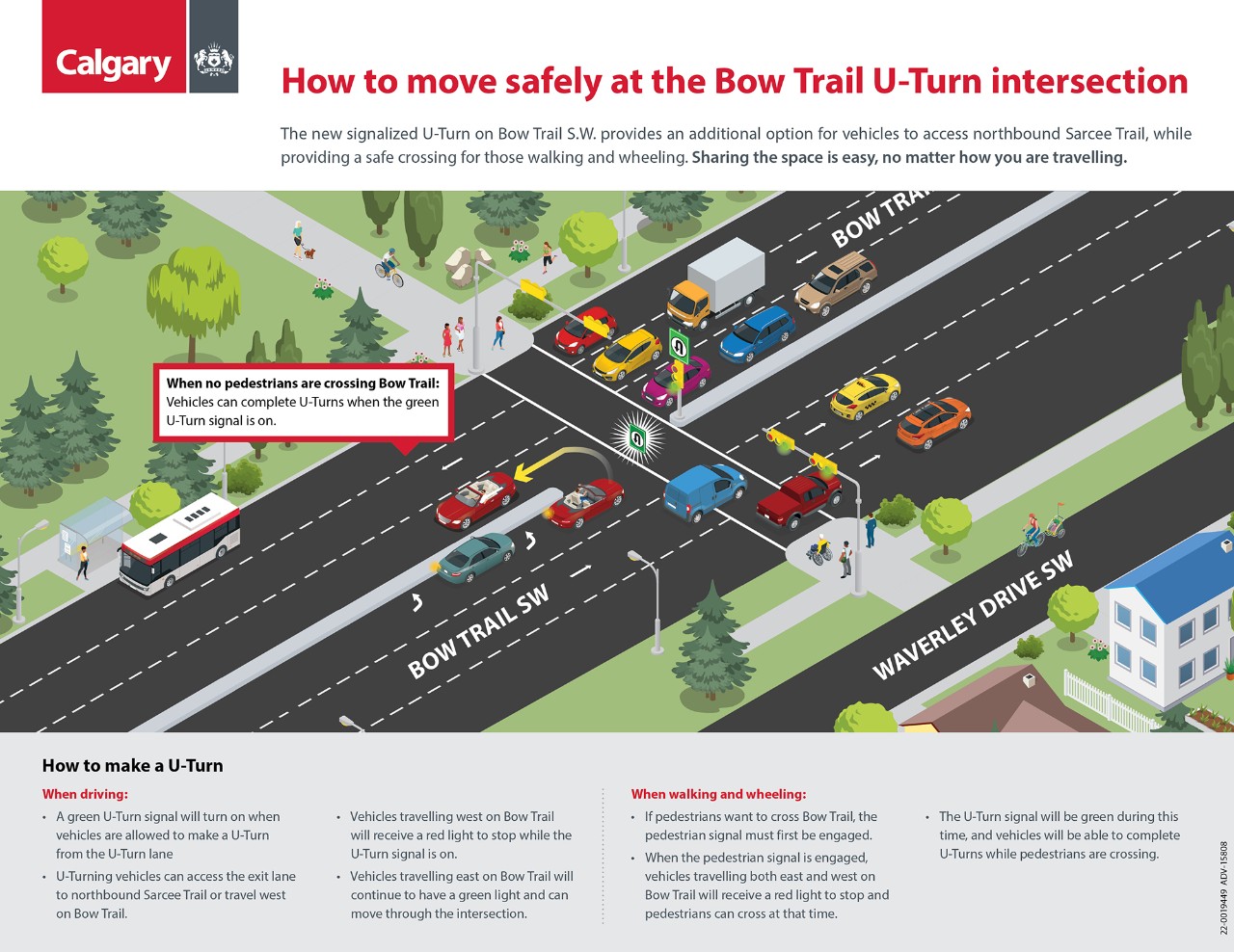 How to make a U-Turn when NO pedestrians are crossing